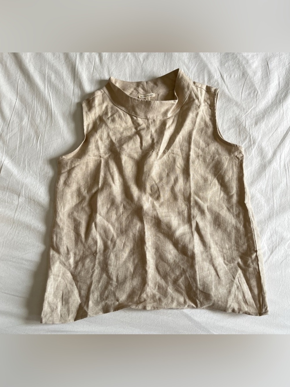 Eileen fisher Women's Wide-Leg Linen Jumpsuit in Natural organic linen - Picture 4 of 7